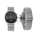 Stainless steel belt ultra-thin dial quartz watch waterproof casual simple men's watch